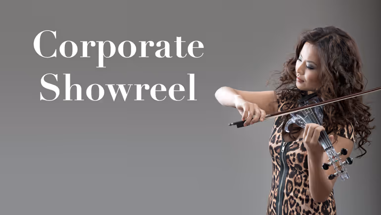Yoomia performing with electric violin — corporate showreel